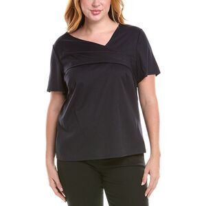 Lafayette 148 New York Womens  Plus Short Sleeve Twisted Top, Blue